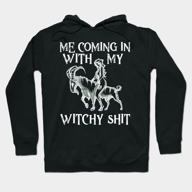 Wicca Pagan Witch Wiccan Goat Witchcraft Goth Witchy Gothic Hoodie by TellingTales